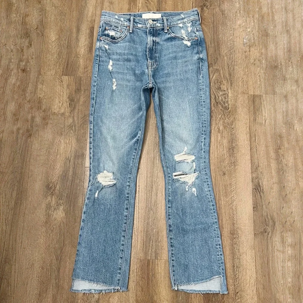 Mother Superior The Insider Crop Step Fray Jeans in Holy Melancholy Size 27
